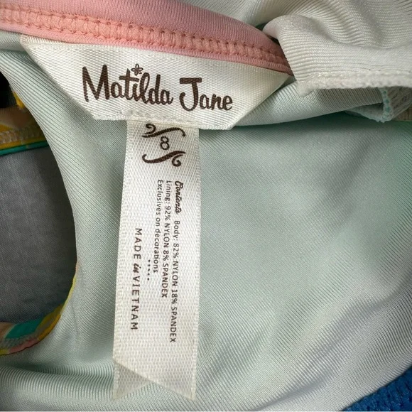 Matilda Jane Dream Chasers Candy Dots Swimsuit Top Girls Size 8 - Picture 6 of 7